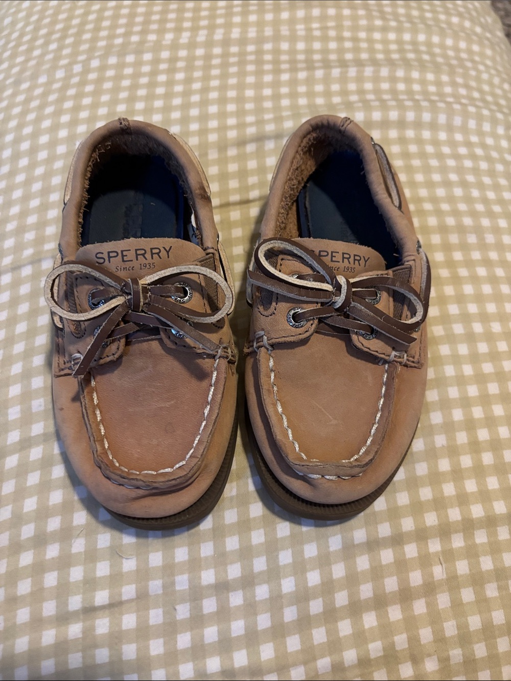 Sperry Kids Brown Leather Moccasin Boat Shoes
